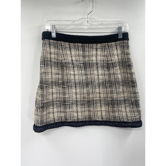 Saylor Bellamy Black Knit A-Line Button Front Mini Skirt Size Medium - Picture 4 of 6